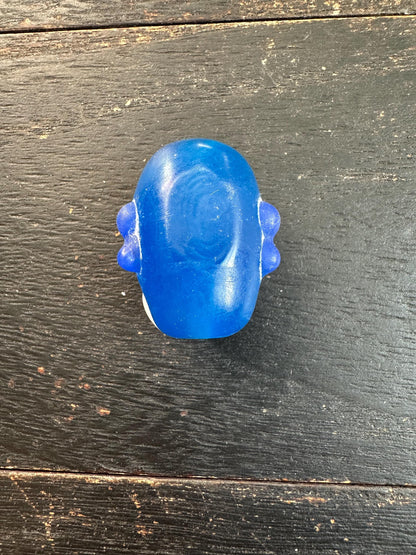 Unique Gift  Handmade Chinese Opera Mask Pendant in Recycled Glass