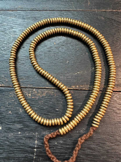 Handmade 6.5x2.5mm Nepal Brass Spacer Beads: African Style Jewelry Making