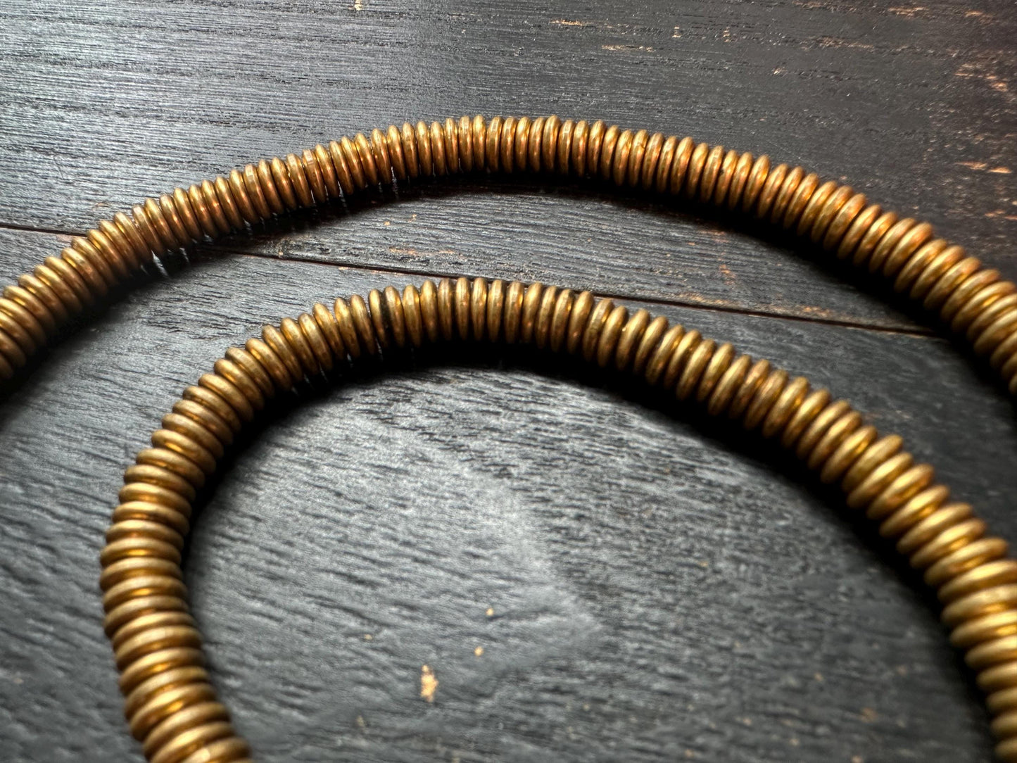 Handmade 6.5mm x 1.5mm Nepal Brass Spacer Beads: African Style Jewelry Making