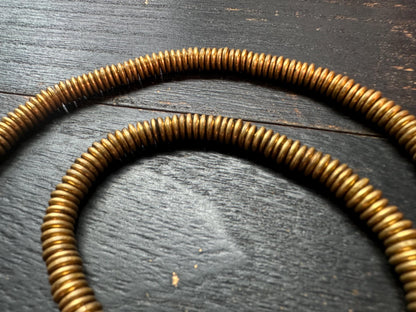 Handmade 6.5mm x 1.5mm Nepal Brass Spacer Beads: African Style Jewelry Making