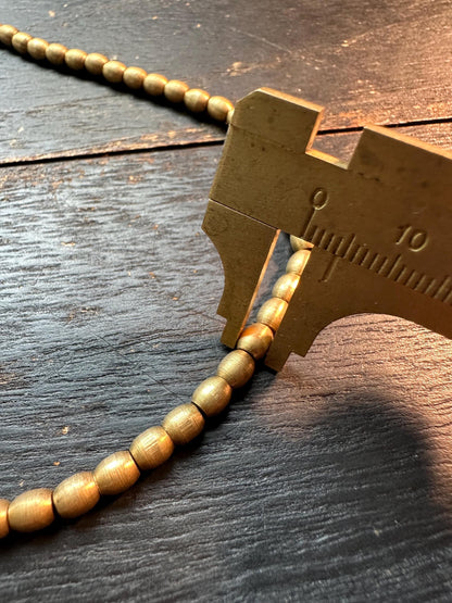 Nepal Handmade Copper Bead Strand | 4.5x5mm Round | 22 Ethnic Rustic Spacer Beads | Tribal Jewelry Supply