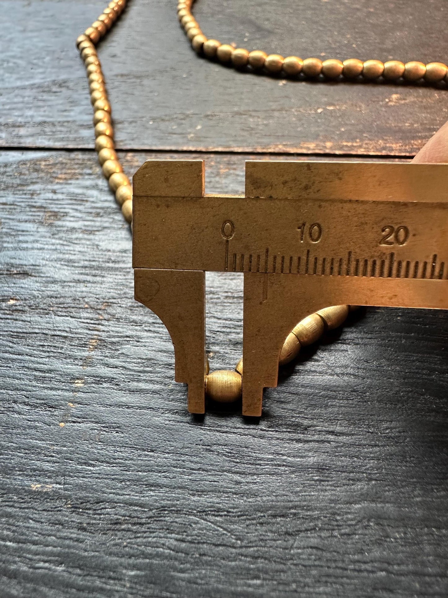 Nepal Handmade Copper Bead Strand | 4.5x5mm Round | 22 Ethnic Rustic Spacer Beads | Tribal Jewelry Supply