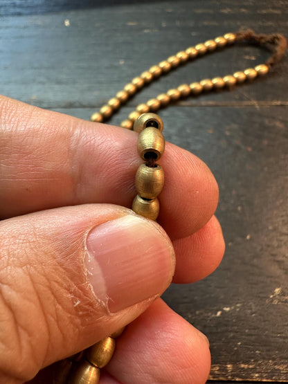 Nepal Handmade Copper Bead Strand | 4.5x5mm Round | 22 Ethnic Rustic Spacer Beads | Tribal Jewelry Supply