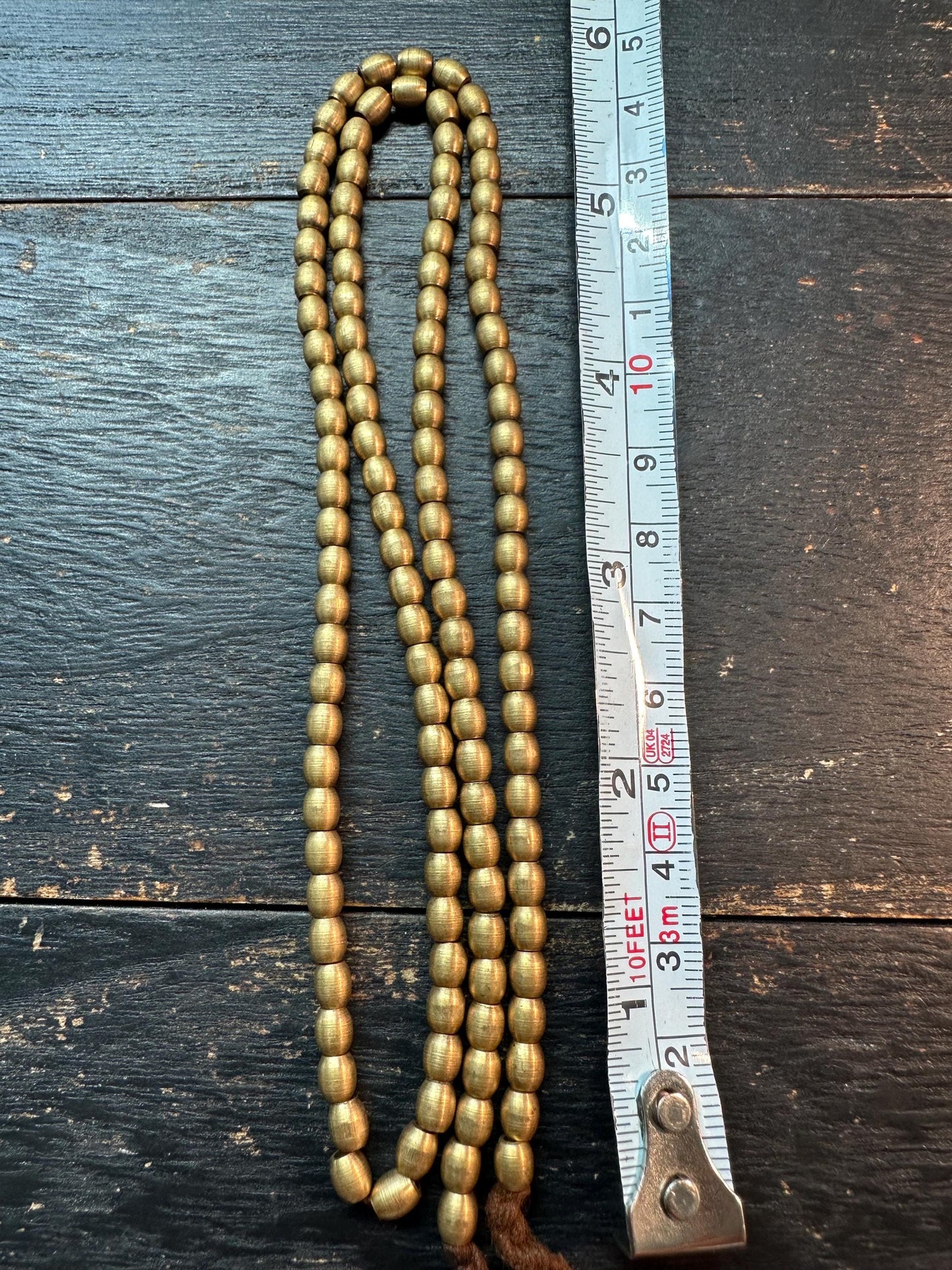 Nepal Handmade Copper Bead Strand | 4.5x5mm Round | 22 Ethnic Rustic Spacer Beads | Tribal Jewelry Supply