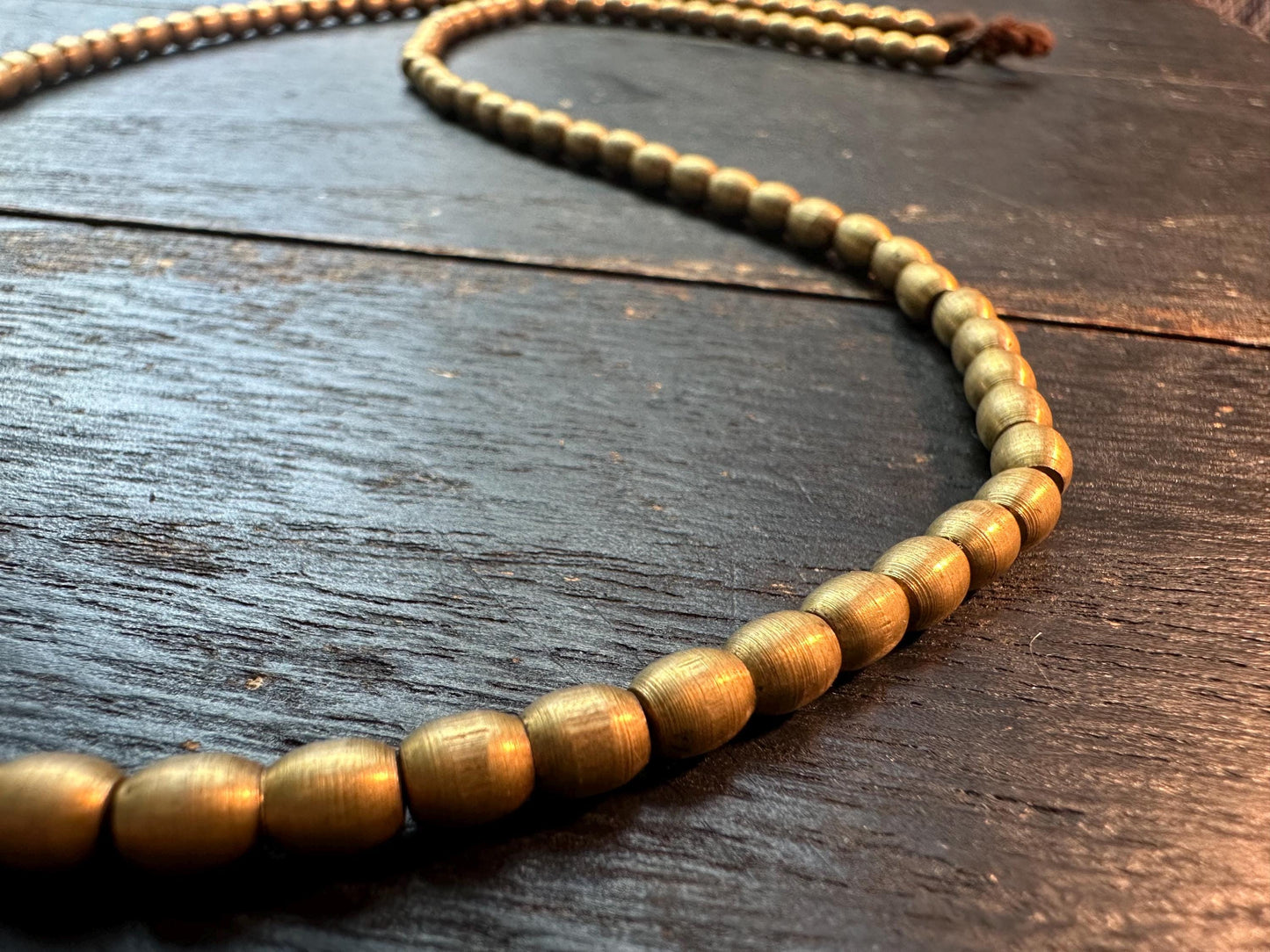 Nepal Handmade Copper Bead Strand | 4.5x5mm Round | 22 Ethnic Rustic Spacer Beads | Tribal Jewelry Supply