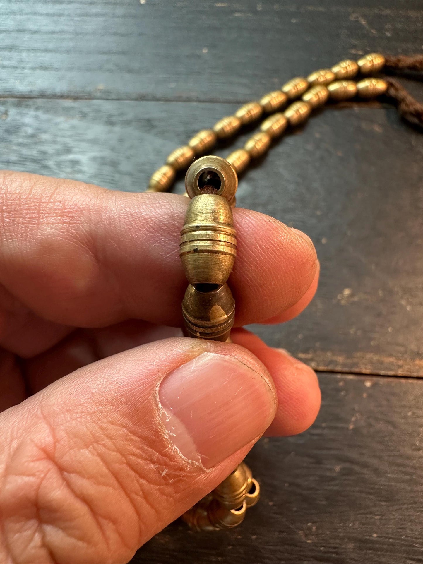 Nepal Handmade Copper Barrel Bead Strand | 6.5x10mm Ethnic Barrel Spacer | 2223 Tribal Artisan Jewelry Supply