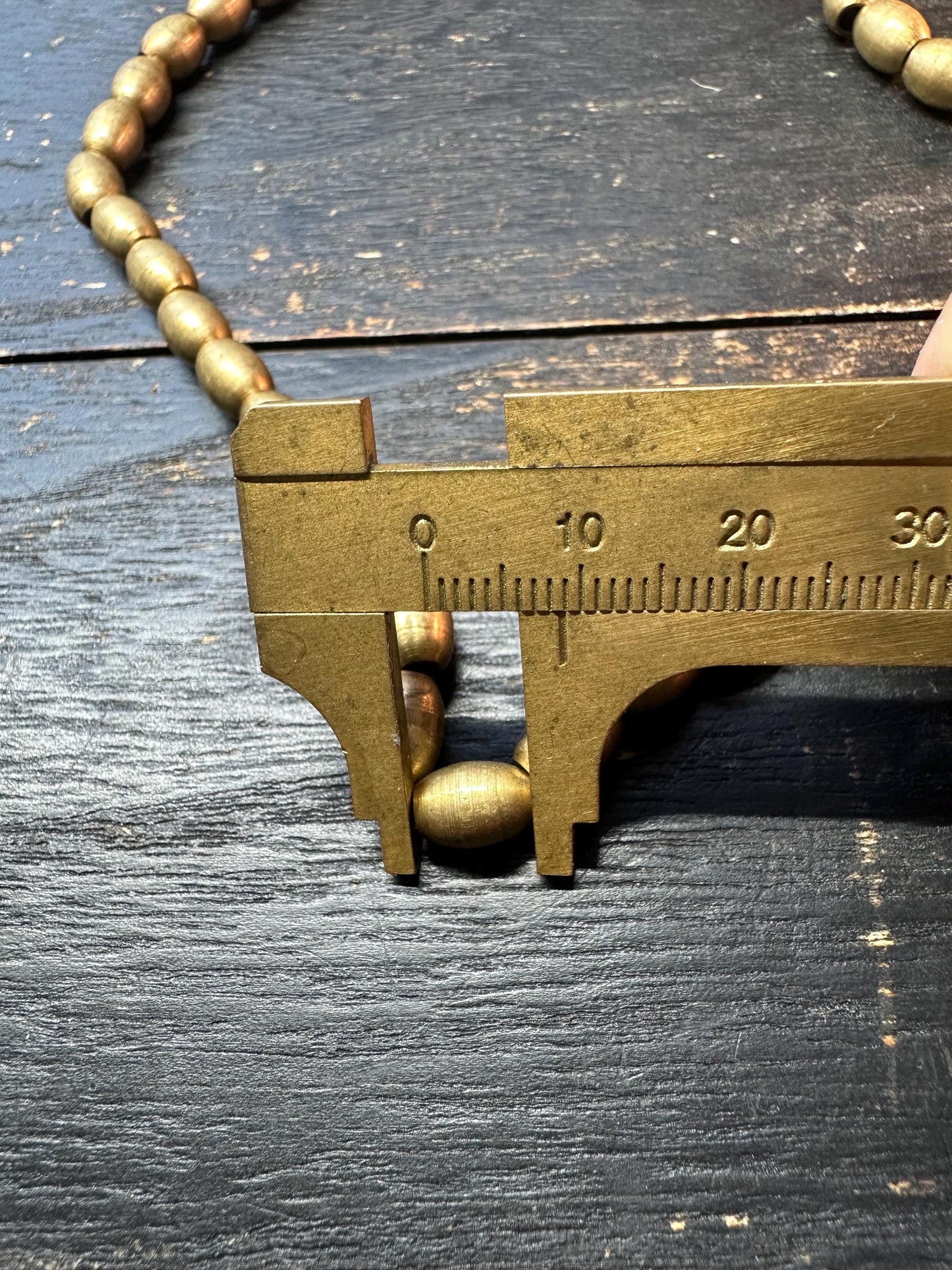 Nepal Handmade Copper Spacer Bead Strand, 6mm x 9mm, 22-23 Inches, Mala Necklace Making, Tribal Jewelry, Boho Supplies