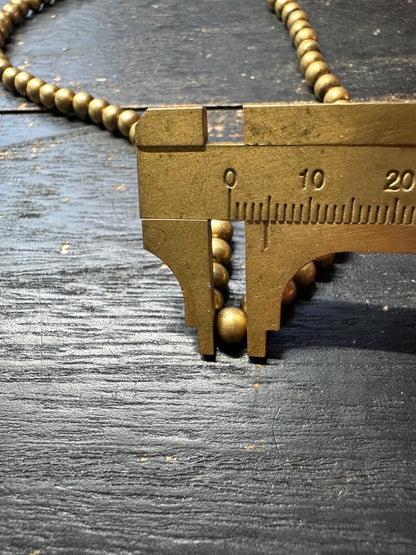 Nepal Handmade Copper Spacer Bead Strand, 5mm x 5.5mm, 22-23 Inches, Mala Necklace Supplies, Boho Tribal Jewelry