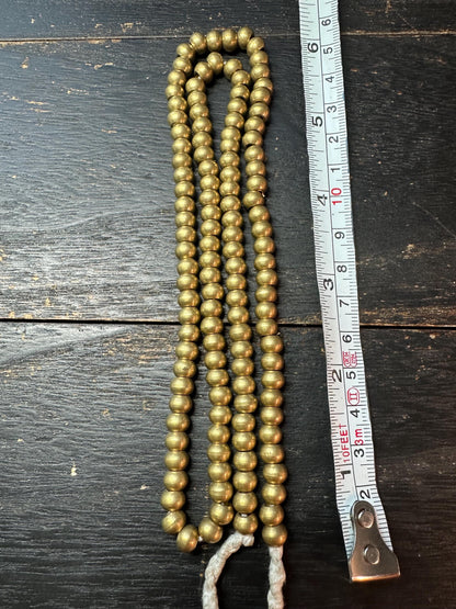 Nepal Handmade Copper Spacer Bead Strand, 5mm x 6mm, 2324 Inches, Boho Mala Making, Tribal Jewelry Supplies