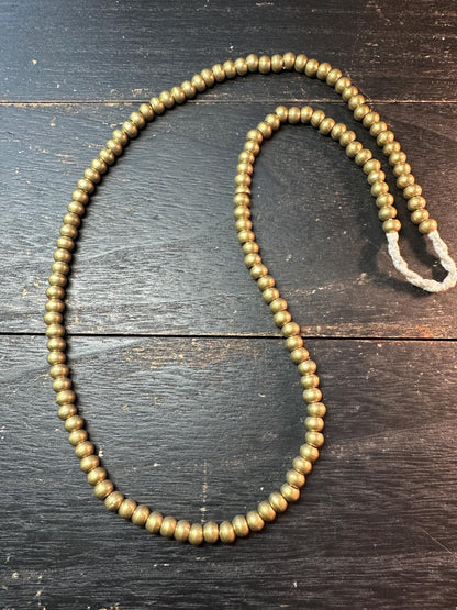 Nepal Handmade Copper Spacer Bead Strand, 5mm x 6mm, 2324 Inches, Boho Mala Making, Tribal Jewelry Supplies