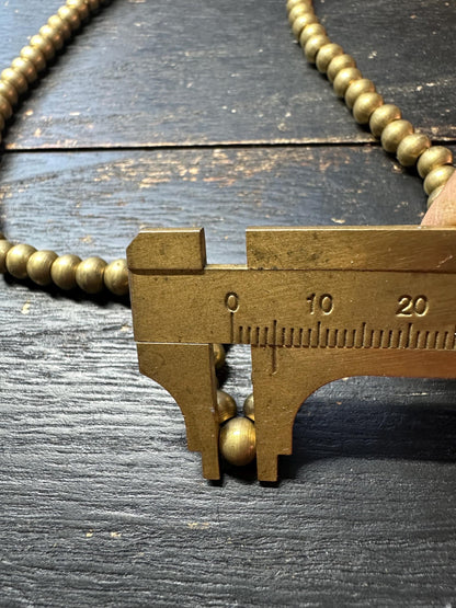 Nepal Handmade Copper Spacer Bead Strand, 5mm x 6mm, 2324 Inches, Boho Mala Making, Tribal Jewelry Supplies