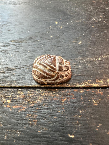 Hand Carved Native Jade Scarab Amulet  Sacred Beetle Seal  Ancient Style Stone Talisman