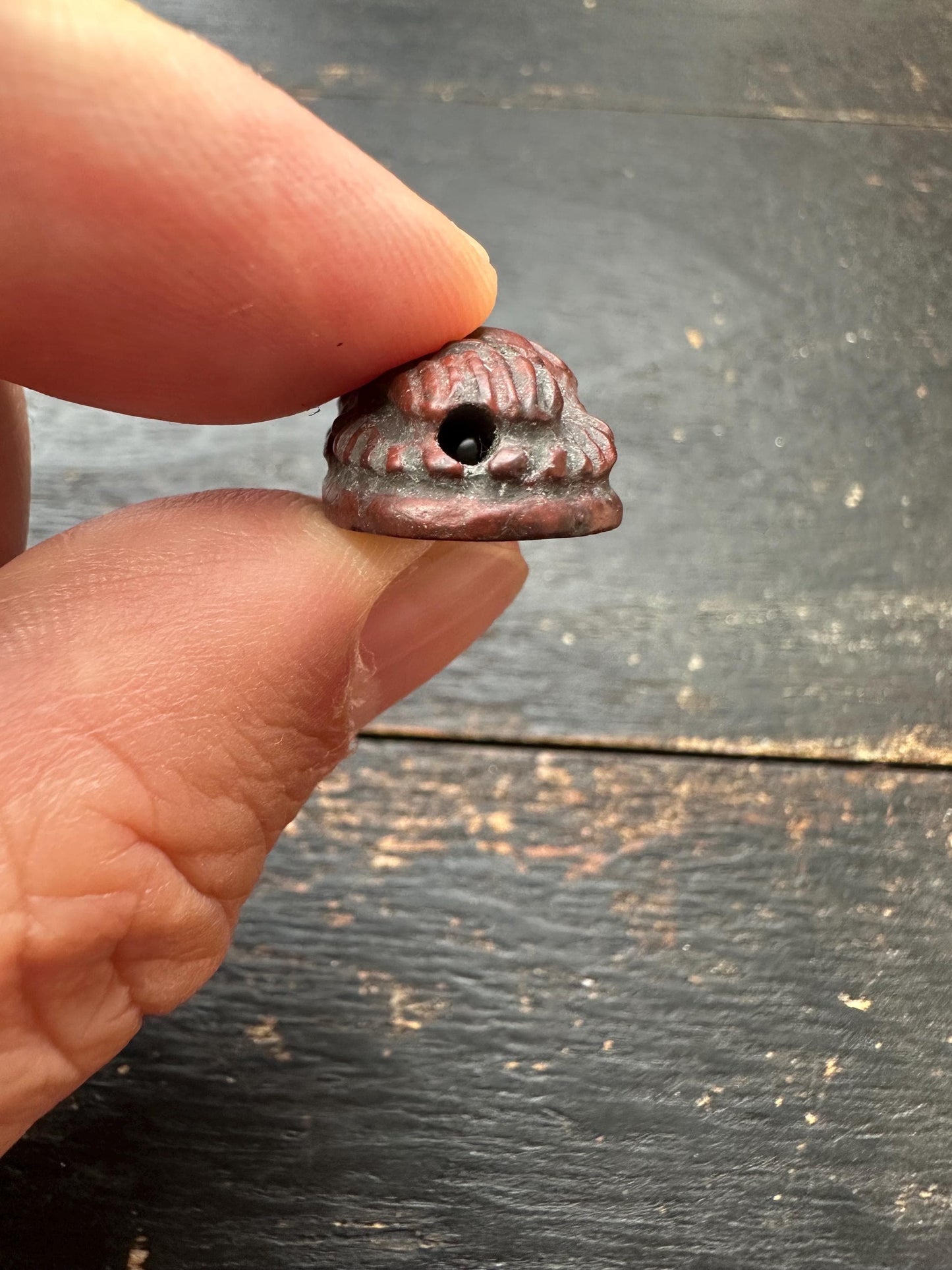 Hand Carved Stone Scarab Amulet  Ancient Style Sacred Beetle Seal  Double-Sided Talisman