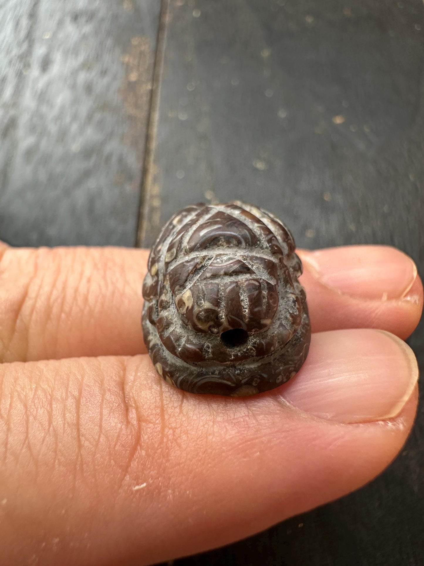 Hand Carved Native Jade Scarab Amulet  Ancient Egyptian Style Beetle Talisman  Unique Cultural Artifact