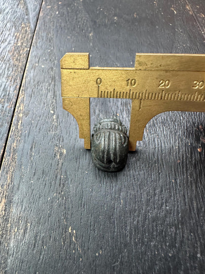 Hand Carved Jade Scarab Seal Amulet  Ancient Egyptian Style  Winged Animal Talismans  Unique Artifact