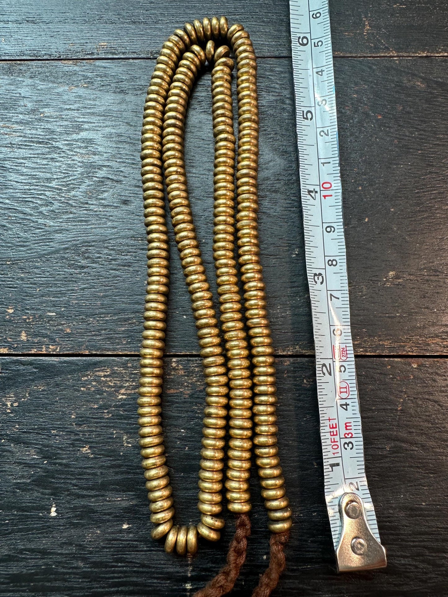 Handmade 6.5x2.5mm Nepal Brass Spacer Beads: African Style Jewelry Making