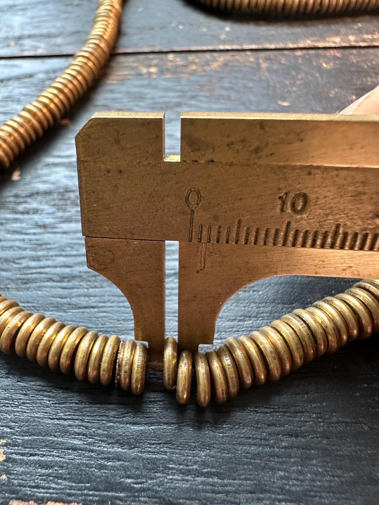 Handmade 6.5mm x 1.5mm Nepal Brass Spacer Beads: African Style Jewelry Making