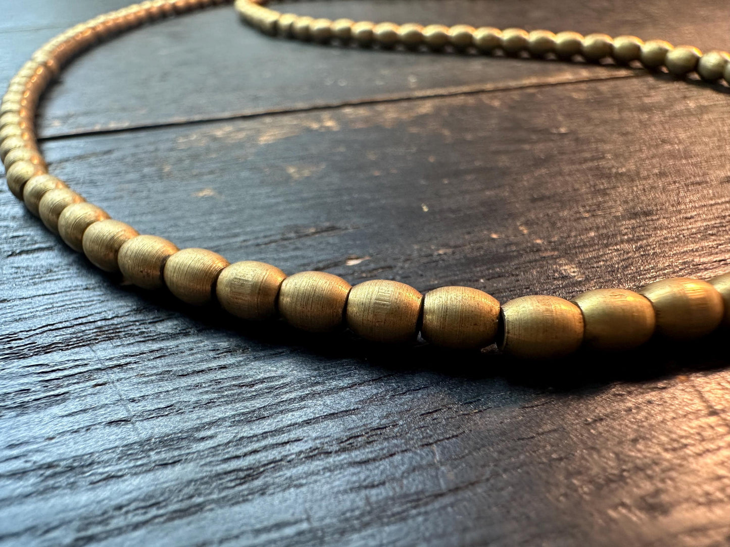 Nepal Handmade Copper Bead Strand | 4.5x5mm Round | 22 Ethnic Rustic Spacer Beads | Tribal Jewelry Supply