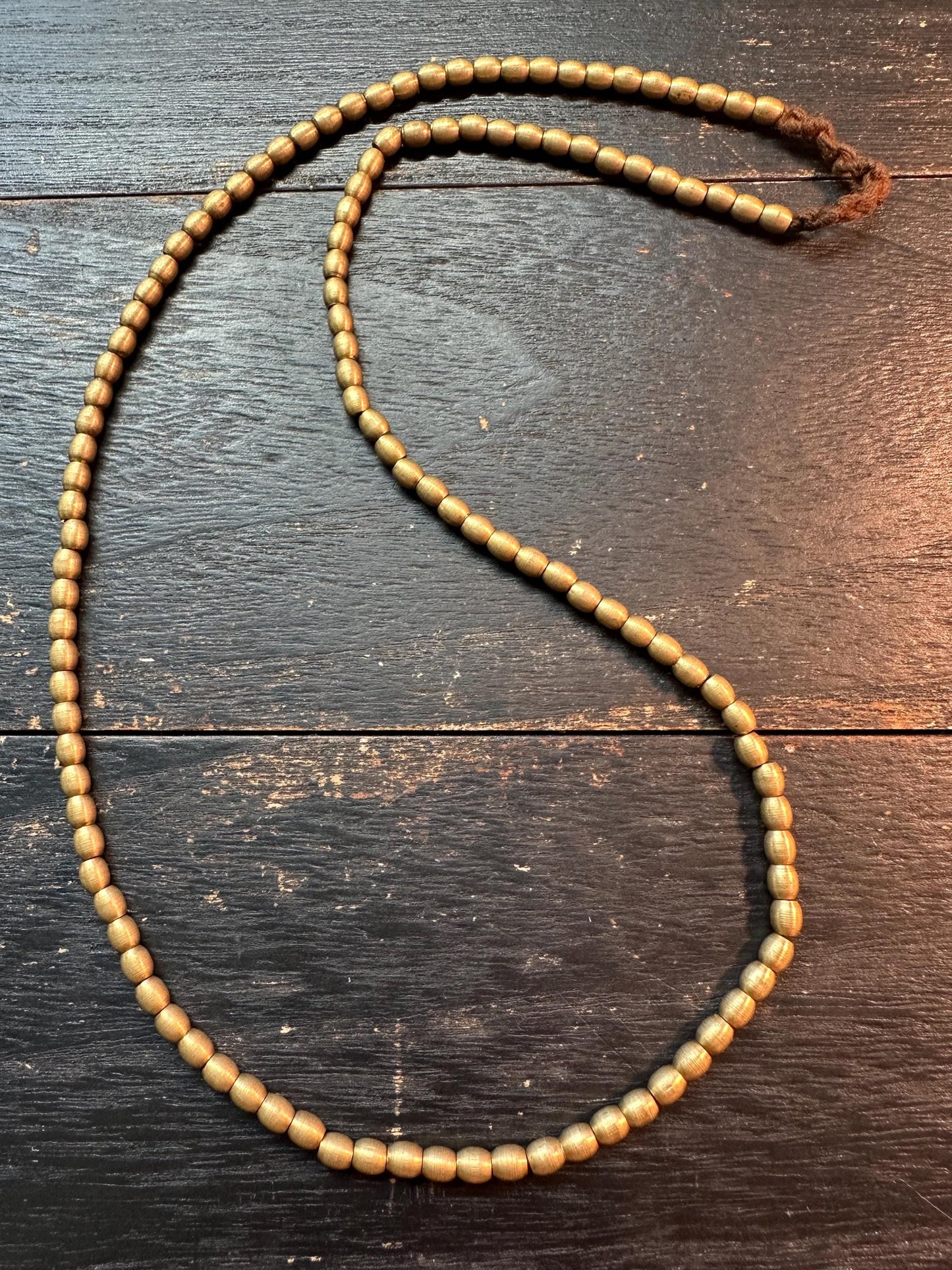 Nepal Handmade Copper Bead Strand | 4.5x5mm Round | 22 Ethnic Rustic Spacer Beads | Tribal Jewelry Supply