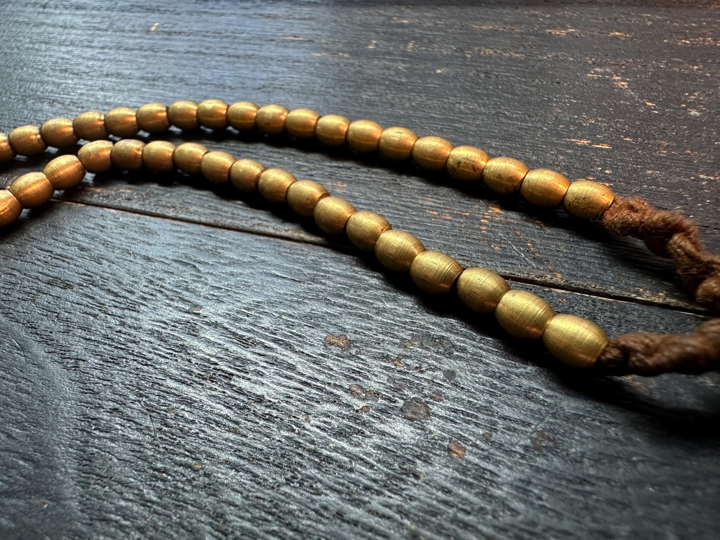 Nepal Handmade Copper Bead Strand | 4.5x5mm Round | 22 Ethnic Rustic Spacer Beads | Tribal Jewelry Supply