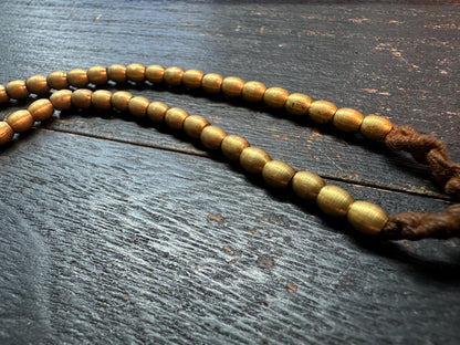 Nepal Handmade Copper Bead Strand | 4.5x5mm Round | 22 Ethnic Rustic Spacer Beads | Tribal Jewelry Supply