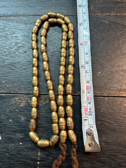 Nepal Handmade Copper Barrel Bead Strand | 6.5x10mm Ethnic Barrel Spacer | 2223 Tribal Artisan Jewelry Supply