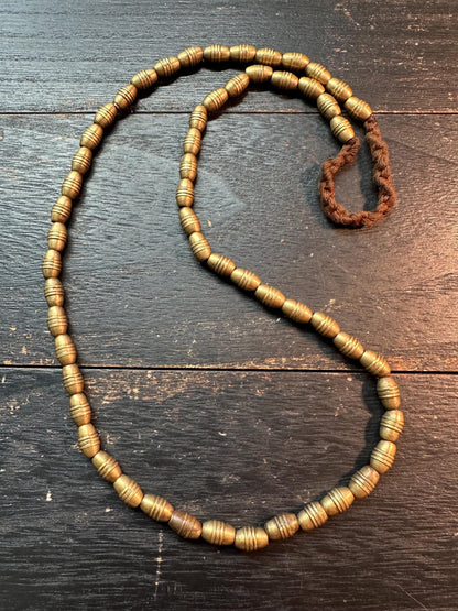 Nepal Handmade Copper Barrel Bead Strand | 6.5x10mm Ethnic Barrel Spacer | 2223 Tribal Artisan Jewelry Supply