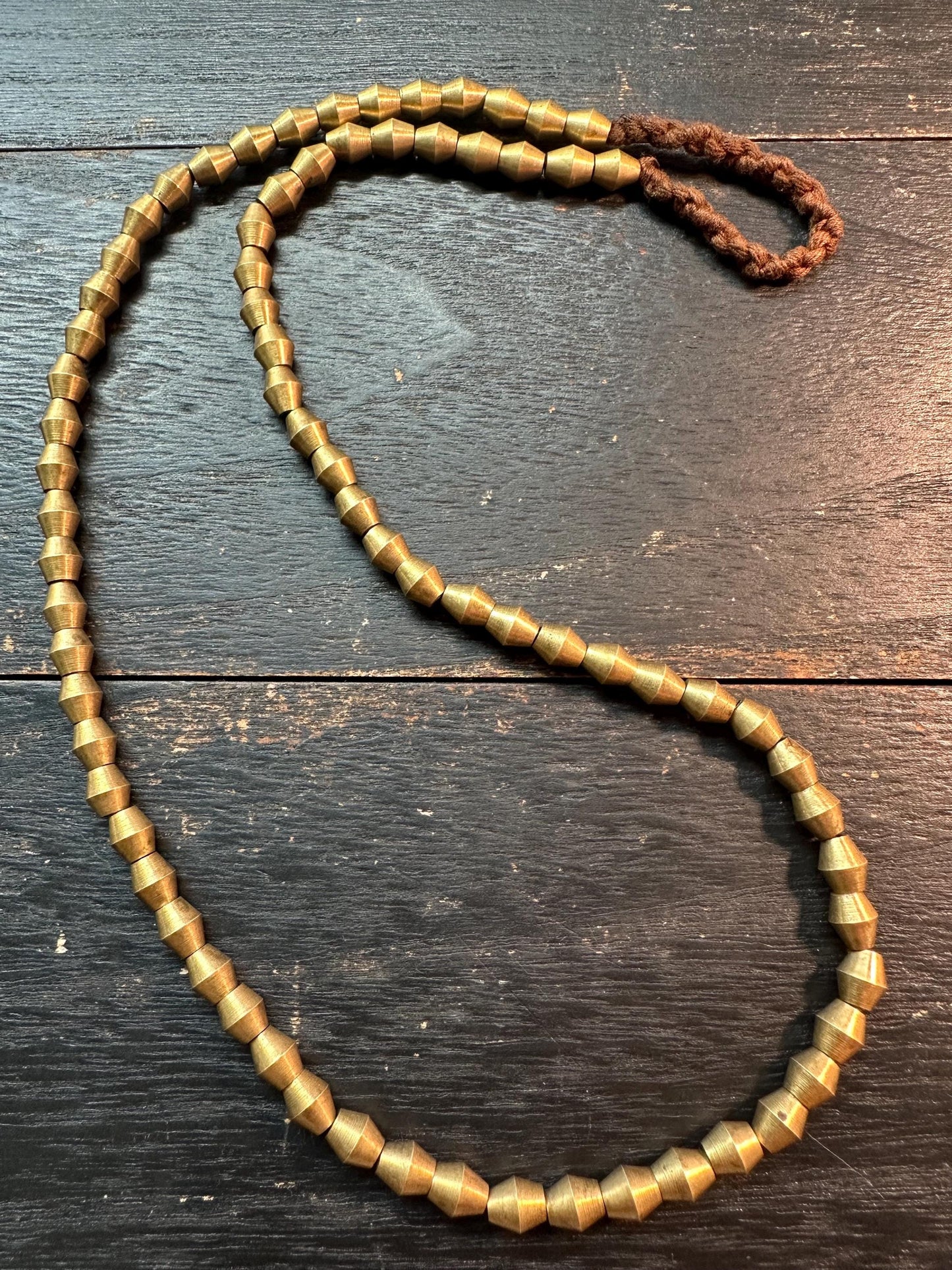 Nepal Handmade Copper Cone Bead Strand | 7x8mm Geometric Spacer | 2122 Ethnic Jewelry Supply | Boho Artisan Necklace Making