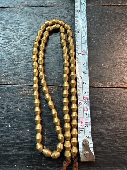 Nepal Handmade Copper Cone Bead Strand | 7x8mm Geometric Spacer | 2122 Ethnic Jewelry Supply | Boho Artisan Necklace Making