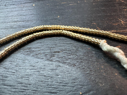 Nepal Handmade Copper Heishi Bead Strand | 3.5x6.5mm Faceted Spacer | 2223 Ethnic Jewelry Supply | Tribal Boho Bead Necklace