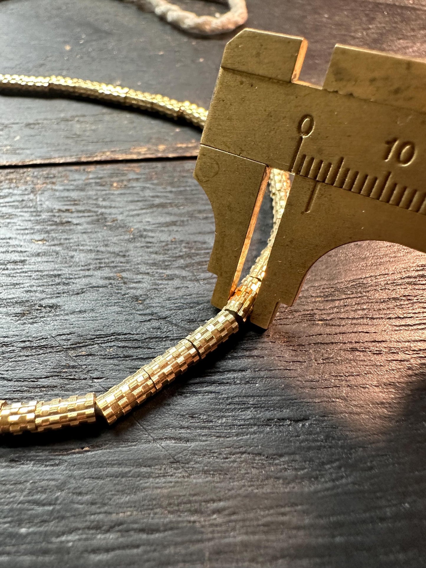 Nepal Handmade Copper Heishi Bead Strand | 3.5x6.5mm Faceted Spacer | 2223 Ethnic Jewelry Supply | Tribal Boho Bead Necklace