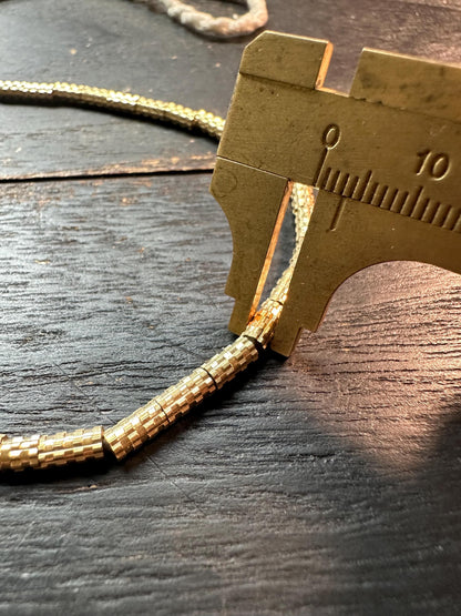 Nepal Handmade Copper Heishi Bead Strand | 3.5x6.5mm Faceted Spacer | 2223 Ethnic Jewelry Supply | Tribal Boho Bead Necklace