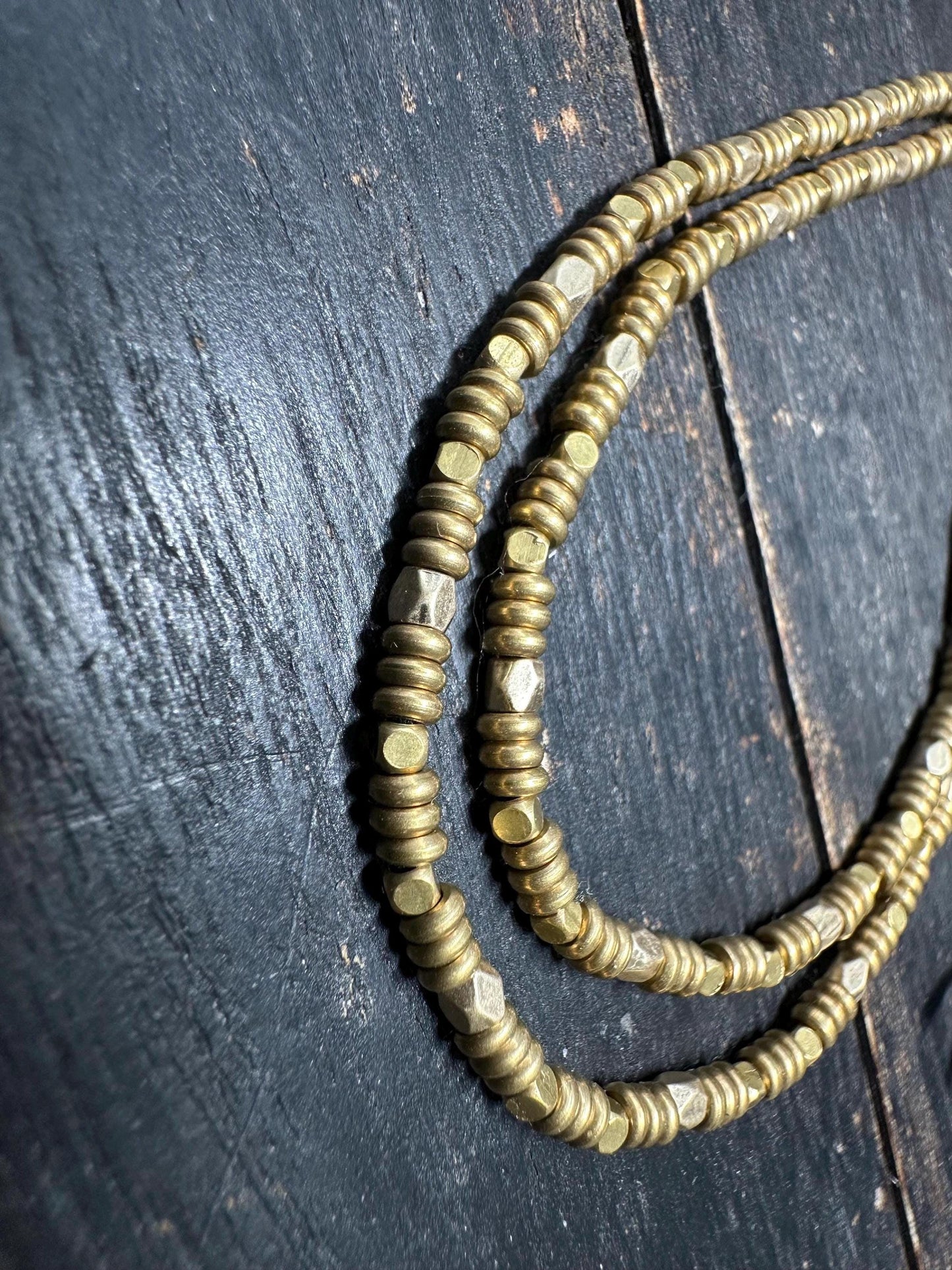 Handmade Nepal Brass Spacer Beads: Rustic Ethnic Jewelry Supplies (2.5-3mm