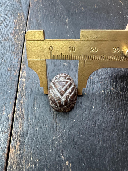 Hand Carved Native Jade Scarab Amulet  Ancient Egyptian Style Beetle Talisman  Unique Cultural Artifact