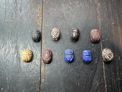 Hand Carved Native Jade Scarab Amulet  Ancient Egyptian Style Beetle Talisman  Unique Cultural Artifact