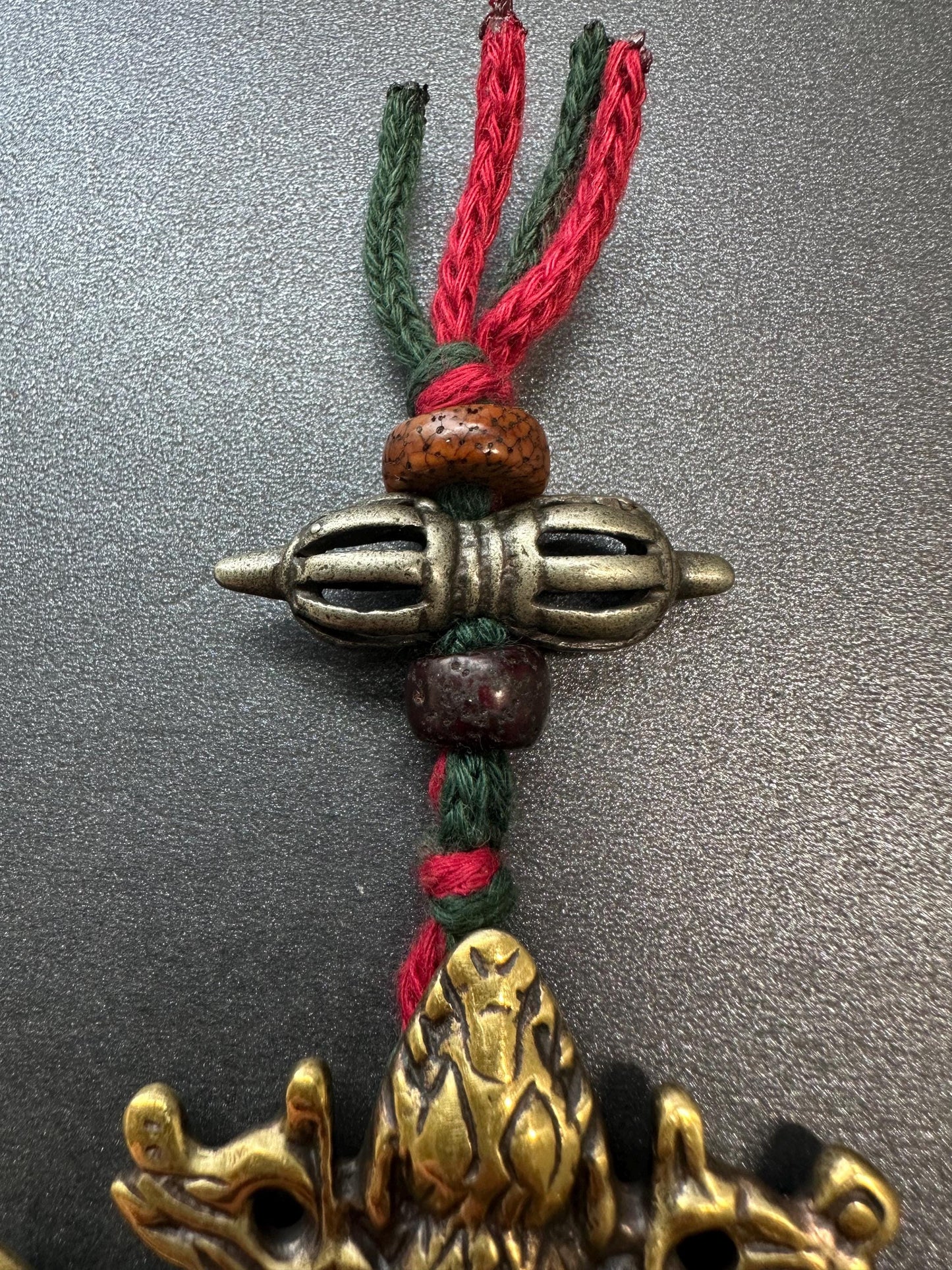 Nepal Tibet Buddhist Brass Garuda Suparna Talisman Pendant, Handmade Protection Amulet, Himalayan Sacred Jewelry