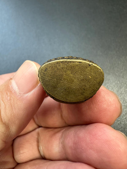 Nepal Tibetan Bronze Guru Padmasambhava Miniature Statue  Solid Bronze Buddhist Guru Rinpoche Talisman, Handmade Altar Figurine