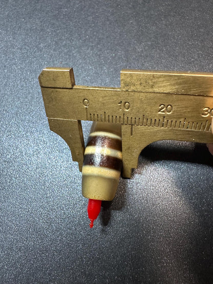 Handmade Tibetan Dzi Bead Pendant  Modern Agate-Inspired Amulet, Barrel Shape, Brown Stripe Bead, Lucky Talisman Charm