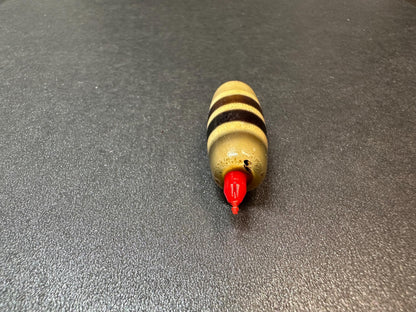 Handmade Tibetan Dzi Bead Pendant  Modern Agate-Inspired Amulet, Barrel Shape, Brown Stripe Bead, Lucky Talisman Charm