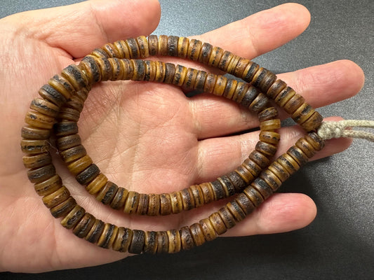 108 Yak Bone Mala Beads  9mm, 21 | Tibetan Buddhist Prayer Mala | Handcrafted Meditation Necklace