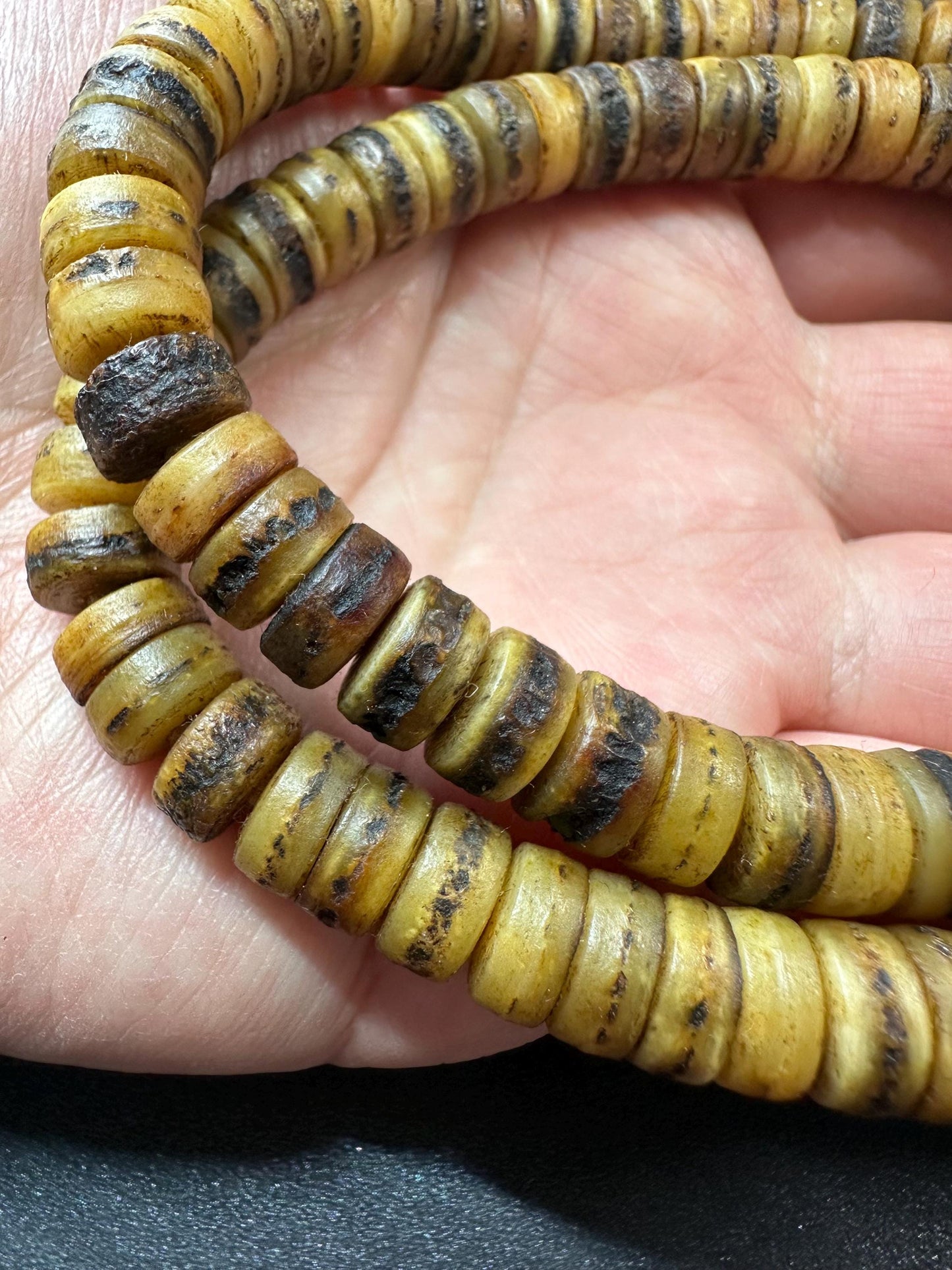 Handcrafted 10mm Yak Bone Kapala Mala | 108 Beads | 20 Tibetan Buddhist Rosary | Impermanence Symbol | Ritual Prayer Beads | Vintage Spirit