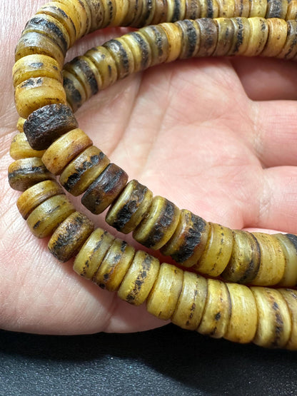 Handcrafted 10mm Yak Bone Kapala Mala | 108 Beads | 20 Tibetan Buddhist Rosary | Impermanence Symbol | Ritual Prayer Beads | Vintage Spirit