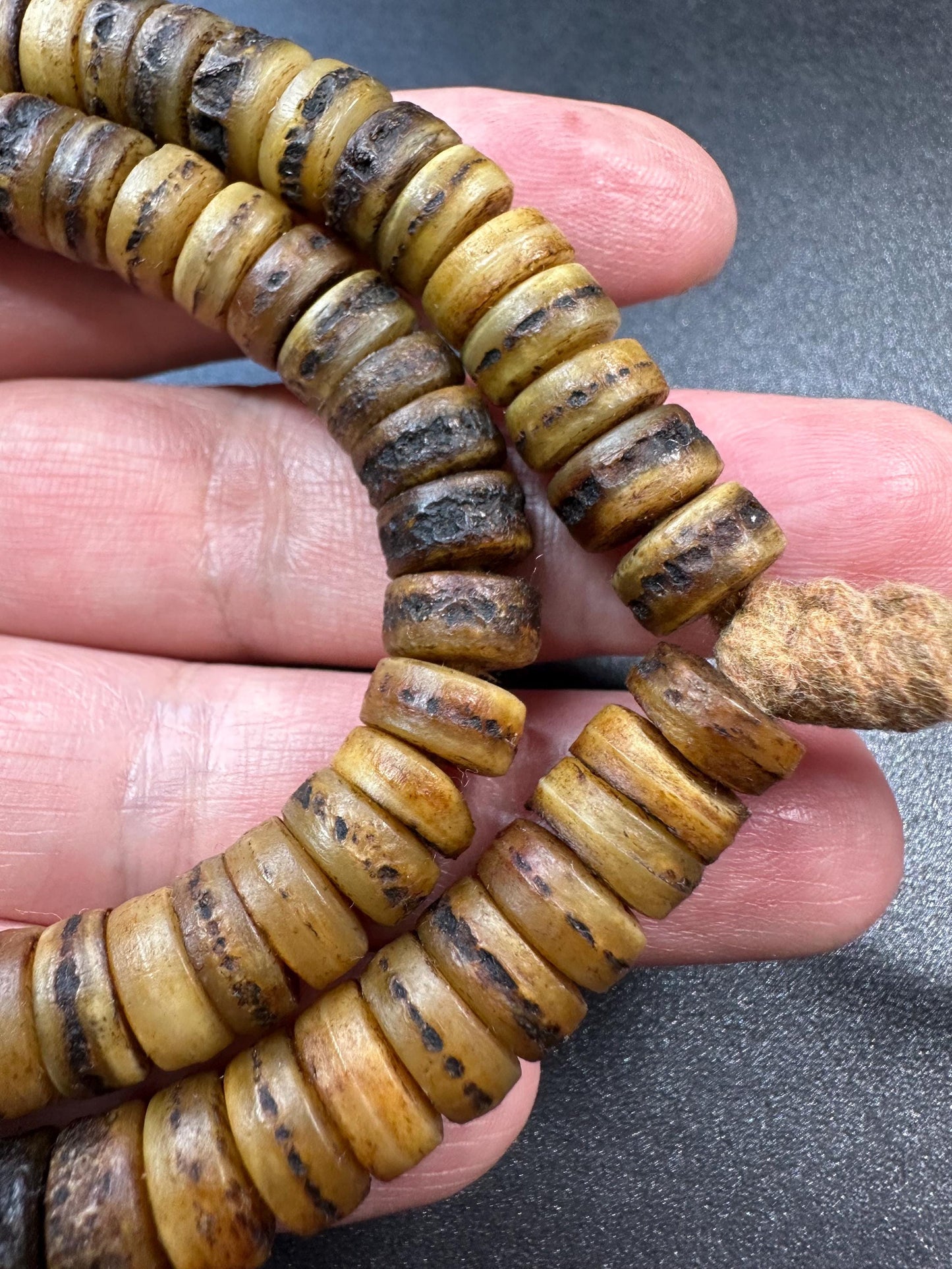 Handcrafted 10mm Yak Bone Kapala Mala | 108 Beads | 20 Tibetan Buddhist Rosary | Impermanence Symbol | Ritual Prayer Beads | Vintage Spirit