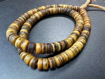 Handcrafted 10mm Yak Bone Kapala Mala | 108 Beads | 20 Tibetan Buddhist Rosary | Impermanence Symbol | Ritual Prayer Beads | Vintage Spirit