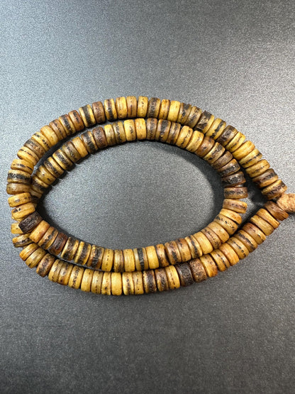 Handcrafted 10mm Yak Bone Kapala Mala | 108 Beads | 20 Tibetan Buddhist Rosary | Impermanence Symbol | Ritual Prayer Beads | Vintage Spirit