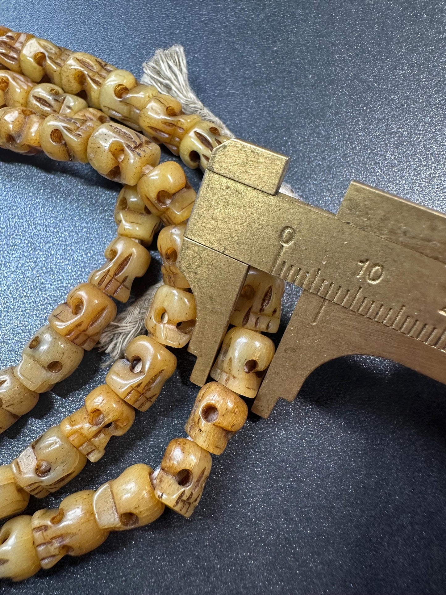 Traditional 108 Citipati Yak Bone Mala Beads  8mm Hand-Carved Tibetan Buddhist Prayer Beads  36 Inch Meditation Necklace  Skull Mala