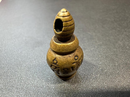 Tibetan Stupa Gau Amulet | Brass Portable Shrine | Buddhist Prayer Box Pendant | Protective Amulet | Handmade Tibetan Jewelry