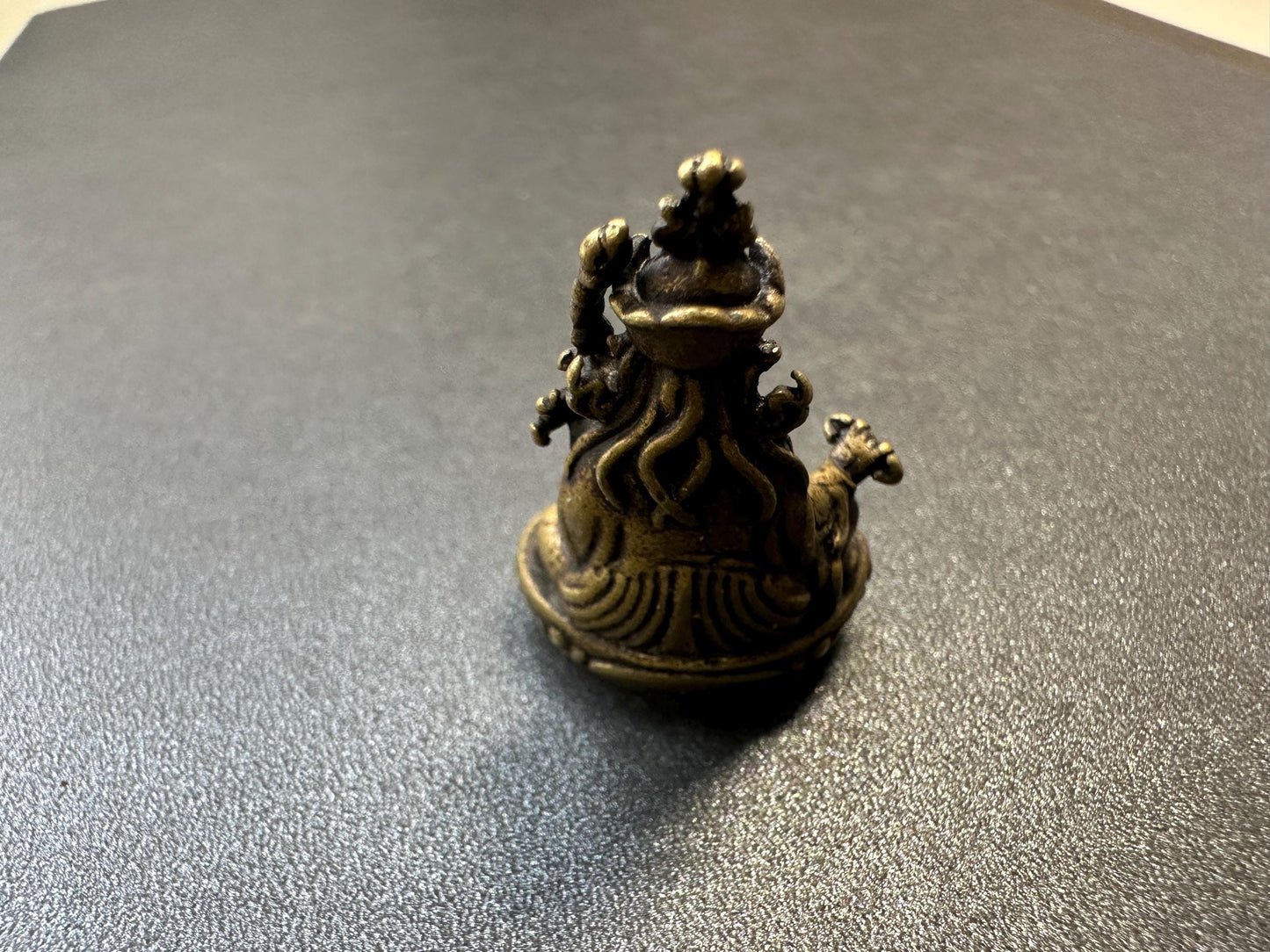 Nepal Tibetan Bronze Guru Padmasambhava Miniature Statue  Solid Bronze Buddhist Guru Rinpoche Talisman, Handmade Altar Figurine