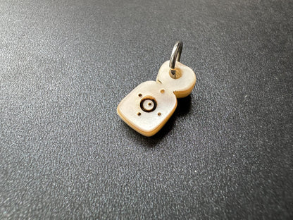 Handcarved Tibetan Shell Pendant  Double Mantra Dot Talisman, Both Sides, Spiritual Amulet Mala Counter