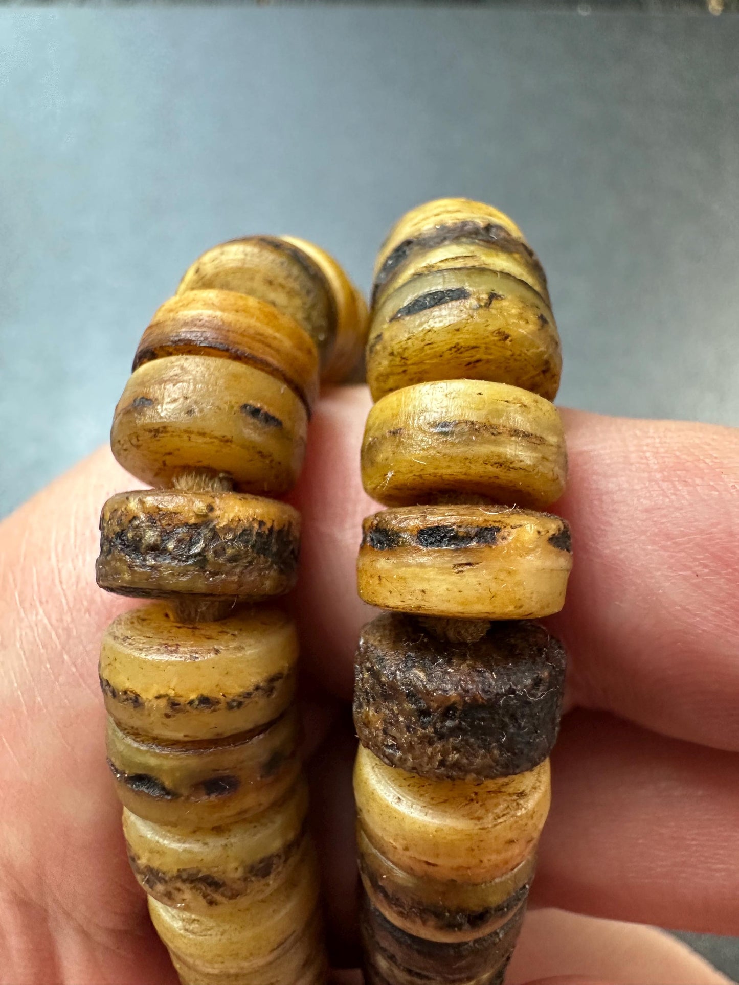 Handcrafted 10mm Yak Bone Kapala Mala | 108 Beads | 20 Tibetan Buddhist Rosary | Impermanence Symbol | Ritual Prayer Beads | Vintage Spirit